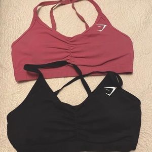 Gymshark set of runched sports bras